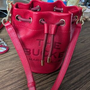 Marc Jacobs Vibrant Red Bucket Crossbody Bag